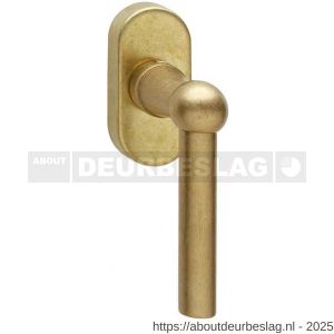 Intersteel Living 6050 raamkruk L-bol model op ovaal rozet messing getrommeld - R26003732 - afbeelding 1