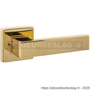 Intersteel 0612 deurkruk gatdeel Amsterdam op rozet verdekt 53x53X10 mm PVD messingkleur - R26011257 - afbeelding 1