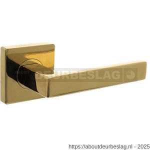 Intersteel Living 1713 deurkruk Hera op rozet verdekt 55x55x10 mm met nokken PVD messingkleur - R26010142 - afbeelding 1