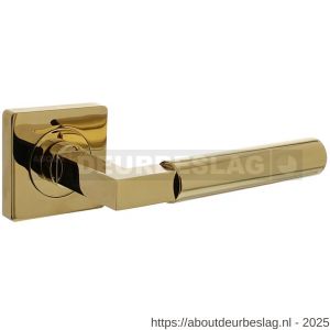 Intersteel Living 1741 deurkruk Baustil op rozet verdekt 55x55x10 mm met nokken PVD messingkleur - R26010150 - afbeelding 1
