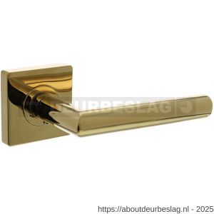 Intersteel Living 1747 deurkruk Bastian op rozet verdekt 55x55x10 mm met nokken PVD messingkleur - R26010185 - afbeelding 1
