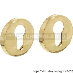 Intersteel Living 3156 cilinderrozetten verdekt diameter 50x8 mm messing gelakt - R26011344 - afbeelding 1