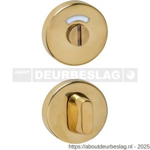 Intersteel Living 3410 WC-sluiting verdekt diameter 53x10 mm met stift 8x8 mm PVD messingkleur - R26010903 - afbeelding 1