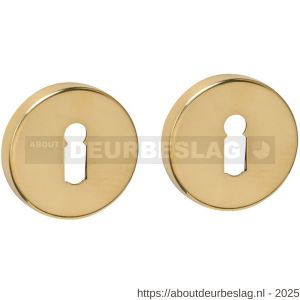 Intersteel 3410 sleutelrozetten verdekt diameter 53x9 mm PVD messingkleur - R26010902 - afbeelding 1