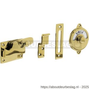Intersteel Living 3701 WC-overslag vlak met tekst Vrij-Bezet messing gelakt - R26007952 - afbeelding 1
