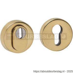 Intersteel 3755 SKG3 veiligheidsrozetten rond verdekt diameter 52x12 mm profielcilindergat met kerntrekbeveiliging PVD messingkleur - R26010900 - afbeelding 1