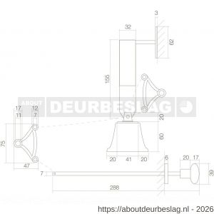 Intersteel Living 3990 trekbel-garnituur messing gelakt - R26007280 - afbeelding 2