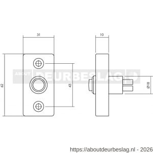 Intersteel Living 3990 beldrukker ovaal messing gelakt - R26000168 - afbeelding 2