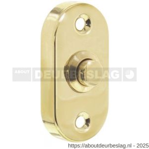 Intersteel Living 3990 beldrukker ovaal messing gelakt - R26000168 - afbeelding 1