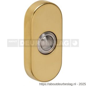 Intersteel 3990 deurbel ovaal 65x30x10 mm verdekt PVD messingkleur - R26010887 - afbeelding 1