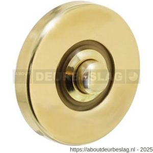 Intersteel Living 3990 beldrukker rond verdekt messing gelakt - R26000162 - afbeelding 1