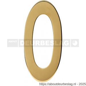 Intersteel 4020 huisnummer 0 150 mm PVD messingkleur - R26010881 - afbeelding 1