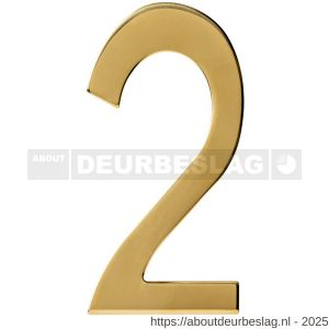 Intersteel 4020 huisnummer 2 150 mm PVD messingkleur - R26010879 - afbeelding 1