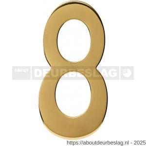 Intersteel 4020 huisnummer 8 150 mm PVD messingkleur - R26010873 - afbeelding 1