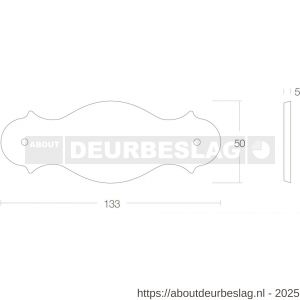 Intersteel 4040 naamplaat 9203 messing gelakt - R26002240 - afbeelding 2