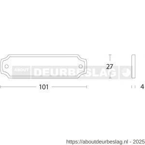 Intersteel 4040 naamplaat 250001 messing gelakt - R26007535 - afbeelding 2