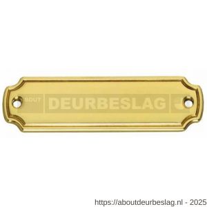 Intersteel 4040 naamplaat 250001 messing gelakt - R26007535 - afbeelding 1
