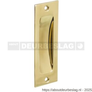 Intersteel Living 4476 schuifdeurkom rechthoekig 120x40 mm opschroevend messing gelakt - R26007651 - afbeelding 1