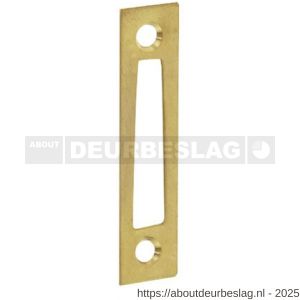 Intersteel 5615 sluitplaat vlak voor raamsluiting Dudok messing gelakt - R26003675 - afbeelding 1