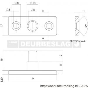 Intersteel 5615 stelpen messing gelakt - R26003862 - afbeelding 2