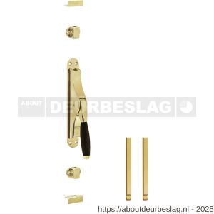 Intersteel Living 5620 set pomp-espagnolet Ton 400 inclusief stangenset 2x 1250 mm messing gelakt-ebbenhout - R26009346 - afbeelding 1