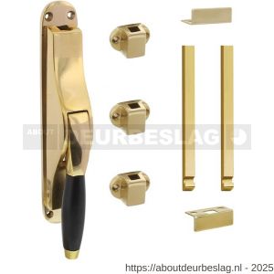 Intersteel Living 5620 set pomp-espagnolet Ton Basic inclusief stangenset 2x 1250 mm messing gelakt-ebbenhout - R26011032 - afbeelding 1