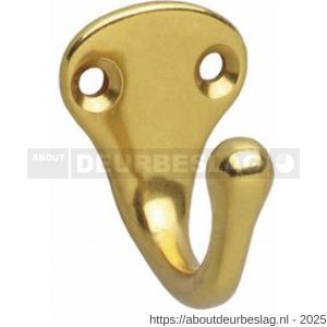 Intersteel Living 6926 jashaak scheepsmodel enkele haak messing gelakt - R26007775 - afbeelding 1