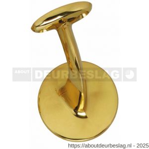 Intersteel Living 7245 leuninghouder centraal vlak zadel blind messing gelakt - R26003965 - afbeelding 1