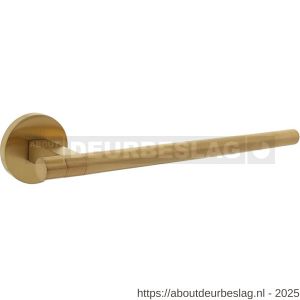 Intersteel 0719 deurkruk Shiraat by Grand en Johnson op rozet éénzijdig verdekt rechts diameter 55x8 mm PVD messing mat - R26011173 - afbeelding 1