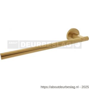 Intersteel 0719 deurkruk gatdeel links Shiraat by Grand en Johnson op rozet verdekt diameter 55x8 mm PVD messing mat - R26011285 - afbeelding 1