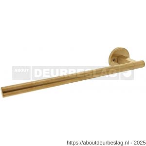 Intersteel 0719 deurkruk gatdeel links Shiraat by Grand en Johnson op rozet met schroefgaten diameter 55x8 mm PVD messing mat - R26011286 - afbeelding 1