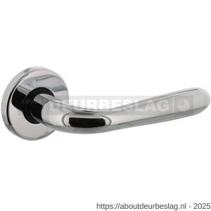 Intersteel 0195 deurkruk gatdeel rechts Jupiter op rozet verdekt diameter 49x7 mm chroom - R26001054 - afbeelding 1