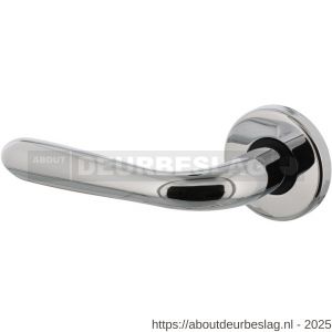 Intersteel 0195 deurkruk gatdeel links Jupiter op rozet verdekt diameter 49x7 mm chroom - R26001055 - afbeelding 1