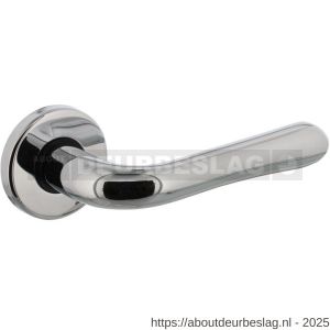 Intersteel 0198 deurkruk gatdeel rechts Saturnus op rozet verdekt diameter 49x7 mm chroom - R26000245 - afbeelding 1