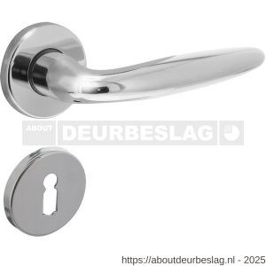 Intersteel 0199 deurkruk Sigaar op rozet verdekt diameter 49x7 mm en sleutelrozetten chroom - R26010617 - afbeelding 1
