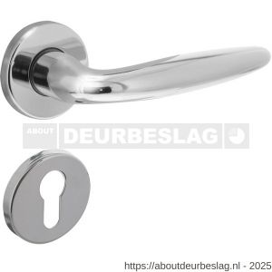 Intersteel 0199 deurkruk Sigaar op rozet verdekt diameter 49x7 mm en cilinderrozetten chroom - R26010618 - afbeelding 1