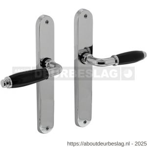 Intersteel Living 0206 deurkruk Courgette met schild ovaal 236x37 mm blind chroom - R26007969 - afbeelding 1