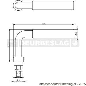 Intersteel 0216 deurkruk Palma chroom-zwart - R26007479 - afbeelding 2
