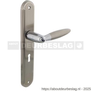 Intersteel Living 1682 deurkruk Elen op schild ovaal 242x43 mm sleutelgat 56 mm chroom-nikkel mat - R26004839 - afbeelding 1