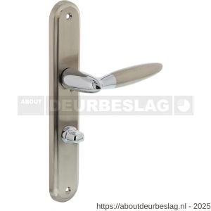 Intersteel Living 1682 deurkruk Elen op schild ovaal 242x43 mm WC 63/8 mm chroom-nikkel mat - R26004844 - afbeelding 1