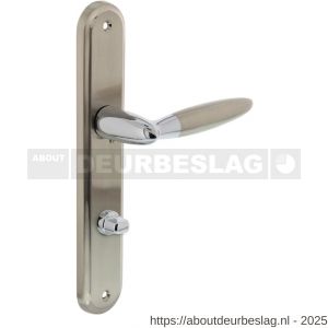Intersteel 1682 deurkruk Elen op schild ovaal 242x43 mm WC 78/8 mm chroom-nikkel mat - R26004845 - afbeelding 1