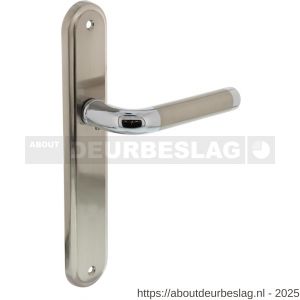 Intersteel 1683 deurkruk gatdeel rechts Agatha op schild ovaal 242x43 mm blind chroom-nikkel mat - R26004850 - afbeelding 1