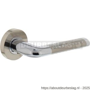 Intersteel Living 1684 deurkruk Marion op rozet verdekt diameter 52x10 mm met nokken chroom-nikkel mat - R26001881 - afbeelding 1