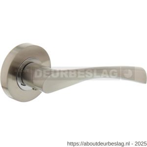 Intersteel Living 1687 deurkruk Giussy op rozet verdekt diameter 52x10 mm met nokken nikkel mat - R26000402 - afbeelding 1