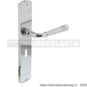 Intersteel Living 1705 deurkruk Helena op schild afgerond 235x45 mm sleutelgat 56 mm chroom - R26009081 - afbeelding 1