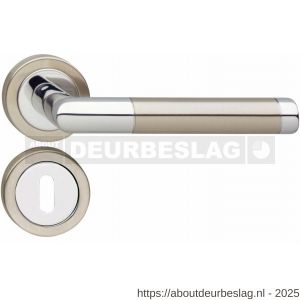 Intersteel 1710 deurkruk Jura met rozet verdekt ATP diameter 51x10 mm met nokken en sleutelrozetten chroom-nikkel mat - R26008009 - afbeelding 1