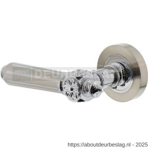 Intersteel 1716 deurkruk gatdeel links Julietta op rozet verdekt diameter 52x10 mm met nokken chroom-nikkel mat - R26004977 - afbeelding 1