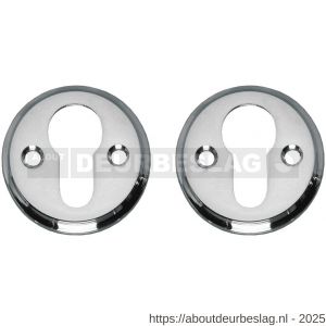 Intersteel 3173 cilinderrozetten diameter 50x5 mm chroom - R26011345 - afbeelding 1