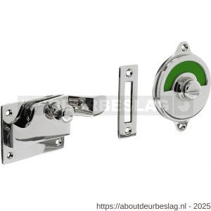 Intersteel Living 3700 WC-overslag met bocht en groen-rood indicatie chroom - R26009087 - afbeelding 1