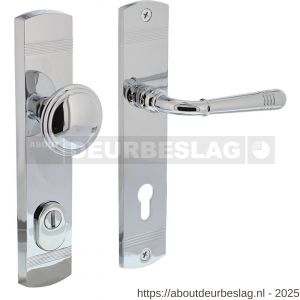 Intersteel Living 3778 voordeurbeslag Helena 239x50 mm knop-kruk profielcilindergat 92 mm met kerntrekbeveiliging chroom - R26010216 - afbeelding 1